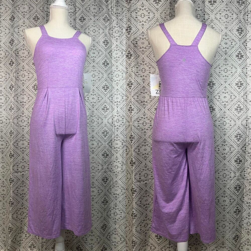 Z by Zella Girl Purple  Wide Leg Jumpsuit Active Lounge One Piece  Kids  10–12